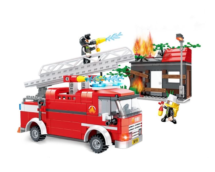 411 Pieces Fire Rescue Truck DIY Building , STEM Educational Toy (B4912)