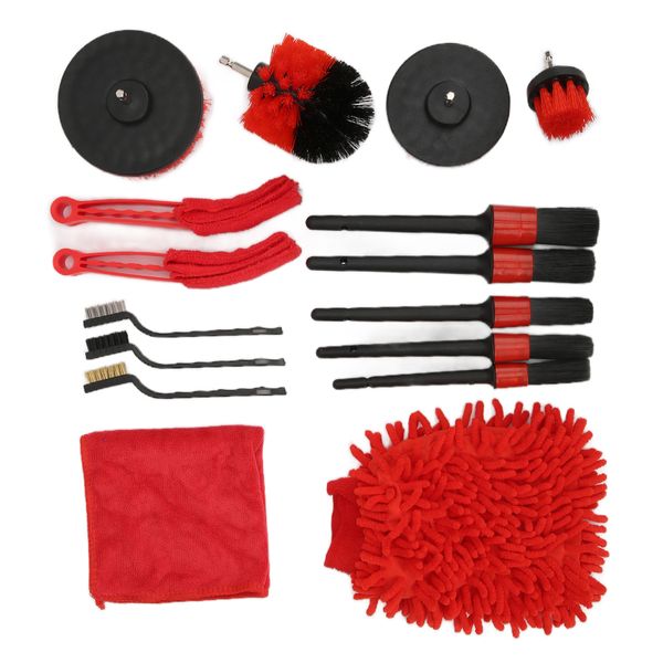 Car Cleaning Electric Drill Brush Set 16Pieces