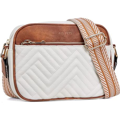 Quilted Crossbody Bags for Women Leather Purses Shoulder Handbags Image