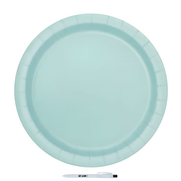 10 Pack Fun Assorted Colors Paper Party Plates + Complementary ReVibe Gift
