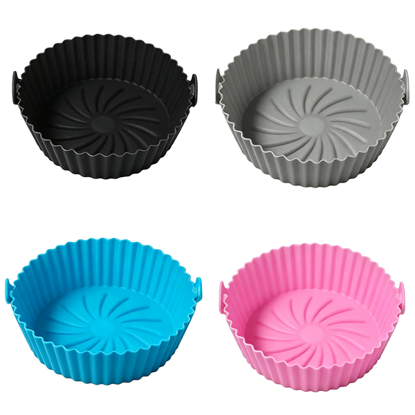 4 Pieces Reusable Non Stick Silicone Liners for Air Fryer Healthy Cooking