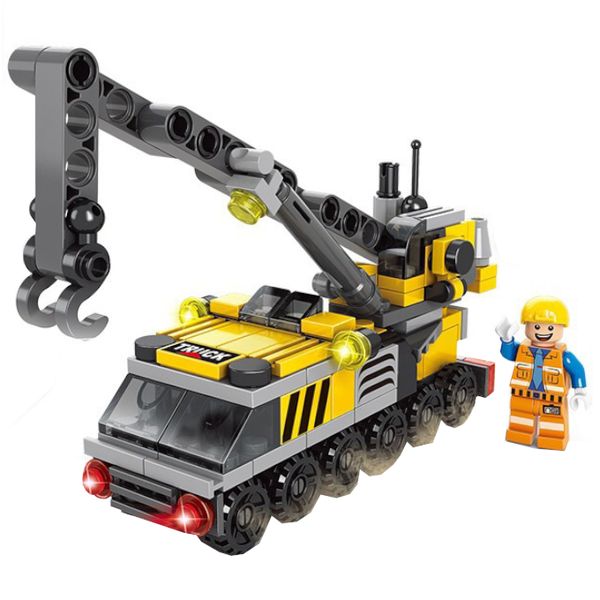 Olive Tree - Construction Team 6 in 1 Truck Crane Engineering Blocks 142pcs