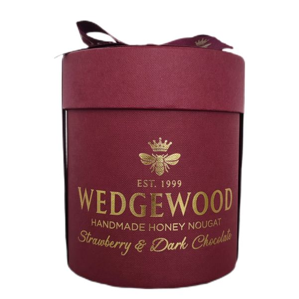Wedgewood Nougat Hat Box - Strawberry &amp; Dark Chocolate 280g