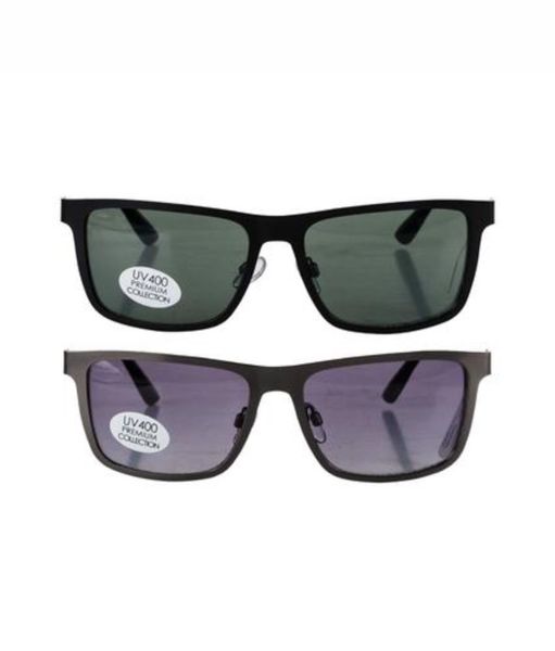 Men's Square Metal Sunglasses - 2 Pairs