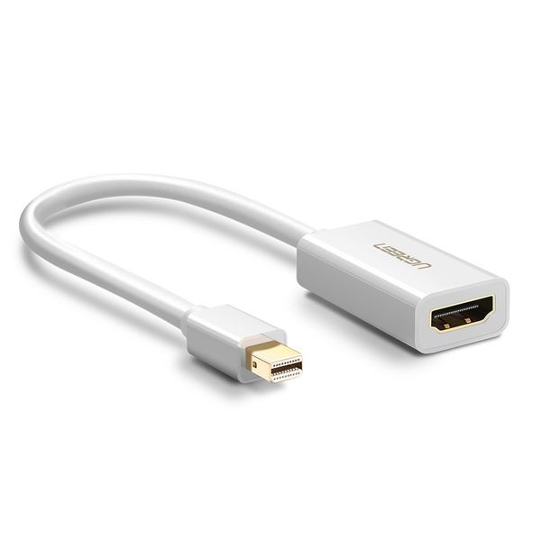 UGreen 10460 Mini DisplayPort Male To HDMI Female 1080P Adapter-WH