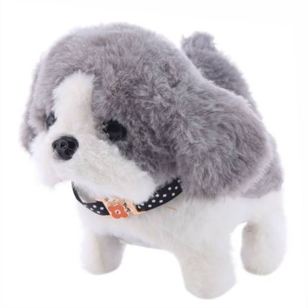 Cute Interactive - Robotic Toy Puppy - Batteries Included - Grey, White