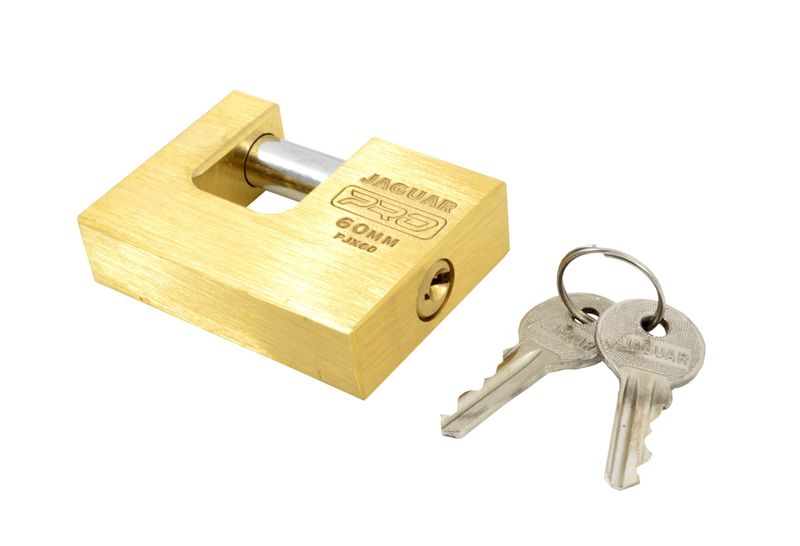 Sanlic Jaguar Pro Brass Padlock Insurance 60mm