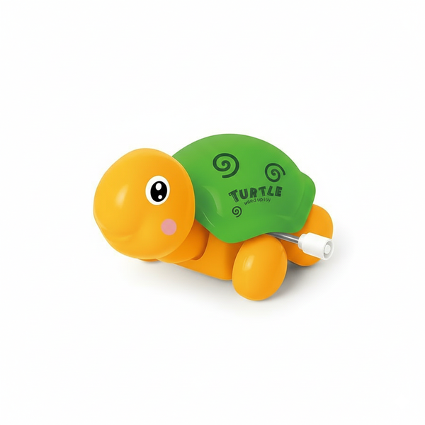 Wind-Up Stimulating Interactive Rolling Turtle Toy for Toddlers &amp; Children