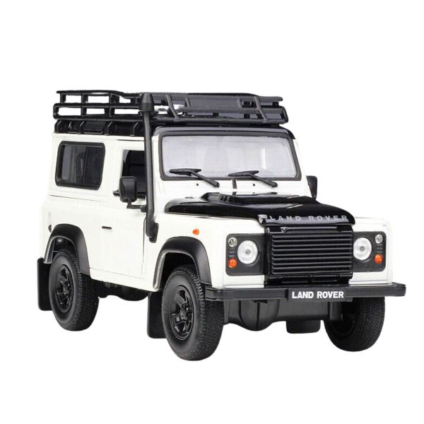 Land Rover Defender w Roof Rack Snorkel White (scale 1 : 24)