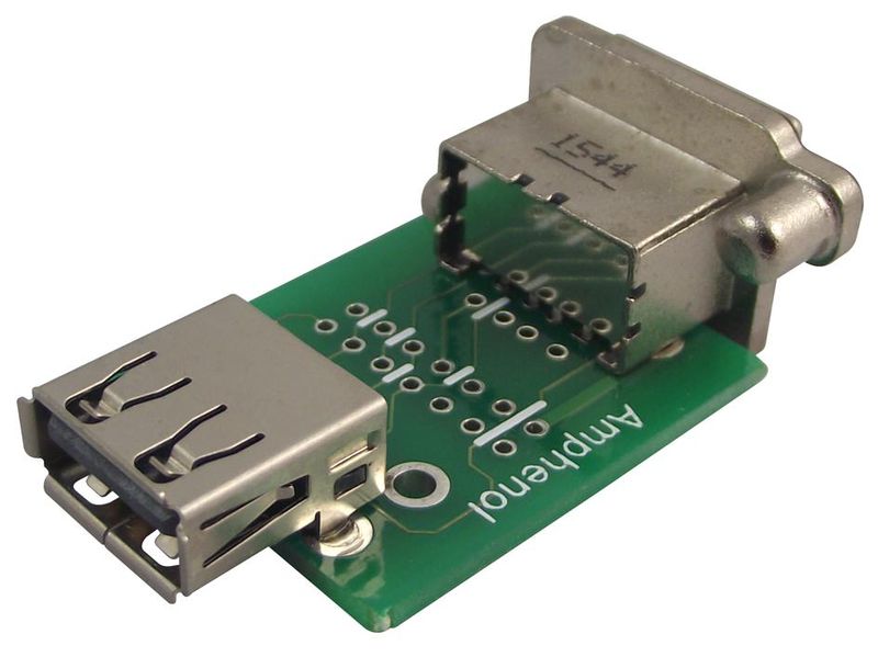 Amphenol Communications (MUSBA31130) USB Connector, USB Type A, USB 2.0