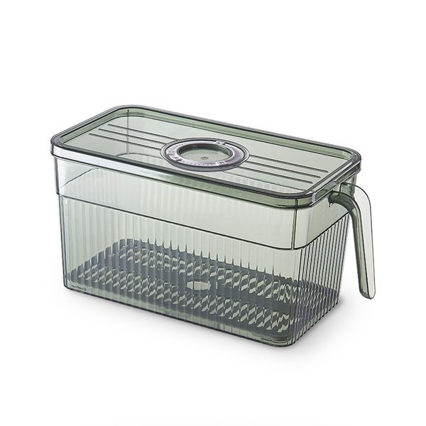 Refrigerator Organiser Storage Container with Handle - Lid and Store Date Setting
