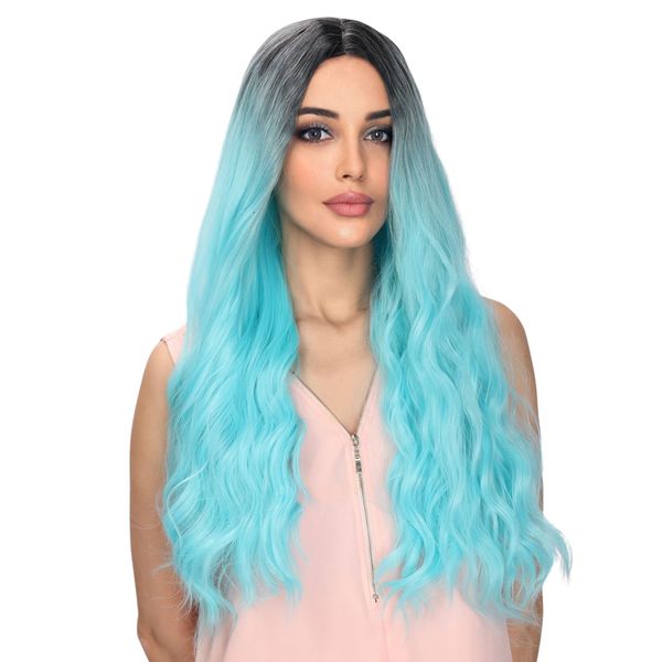 Celestial Synthetic Wig - Neon Sapphire