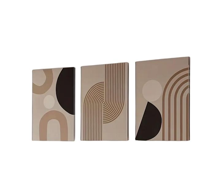 Framed Wall Canvas 01 - 3 Pieces Set - 40 x 60cm