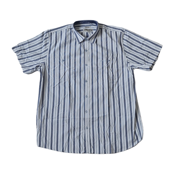 Sterling Stripe Shirt White/Black/Beige