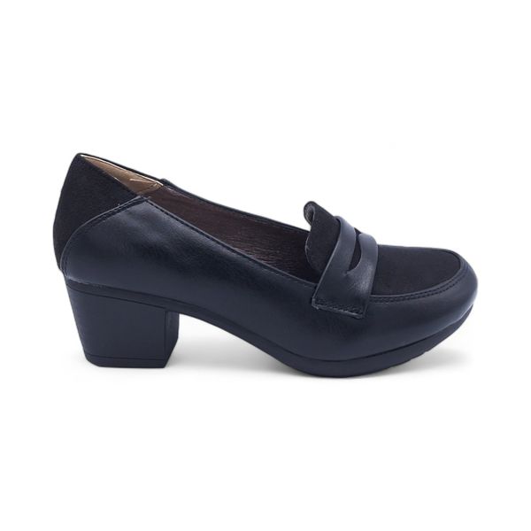 TTP - Women's Classic Block Heel Courts with PU Suede Vamp - HT3803