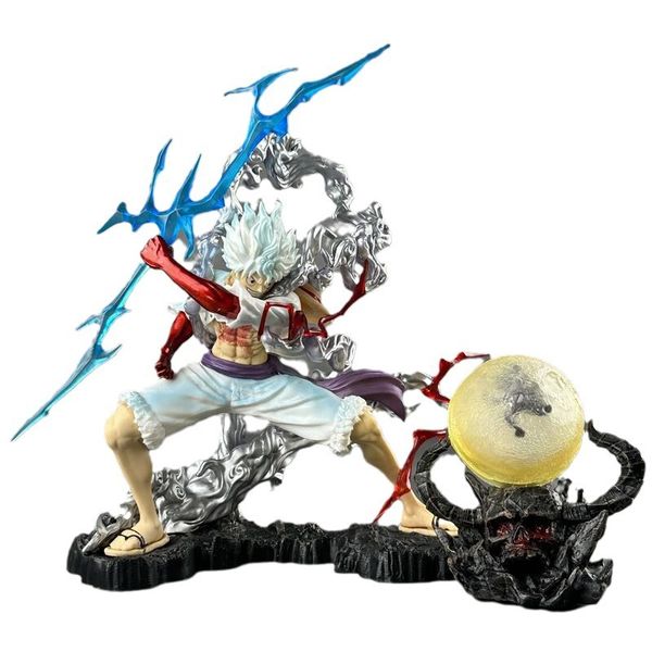 One Piece Raiden Nicara Luffy Gear 5 Sun God Nicara Anime Model Figure