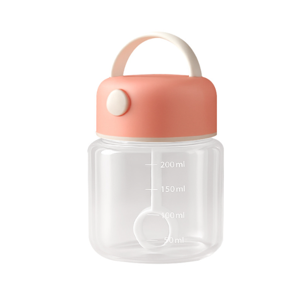 Electric Stirring Glass Mug (Pink Variant), 200ml, 1 Piece