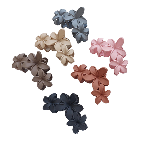 Matte Flower Shark Clip Hair Accessory
