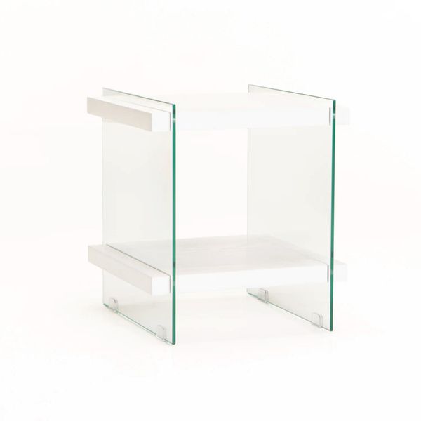 Julep 45x50cm 8mm Tempered Glass Side Table