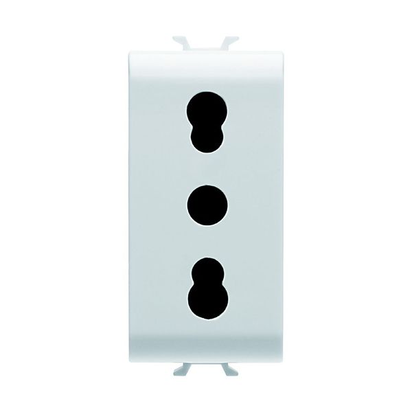 Gewiss - Chorus 1M 2P+E Italian 16A 250V Dual Socket Titanium