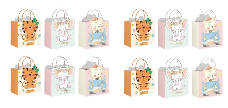 12-Piece Kids Party Gift Bags Set - 23 x 23 x 12cm.