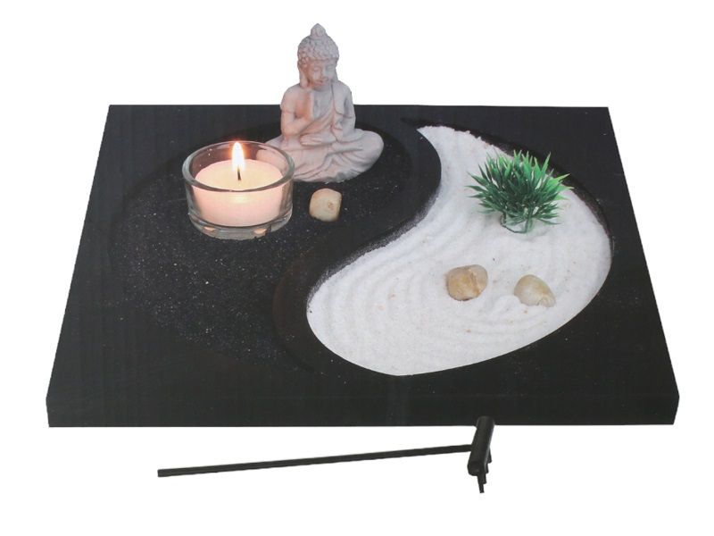 Polystone Tabletop Buddha Zen Garden 10 Piece