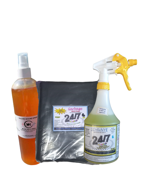 Combo - All Purpose Cleaner/40 mic Bags/Wound Spray