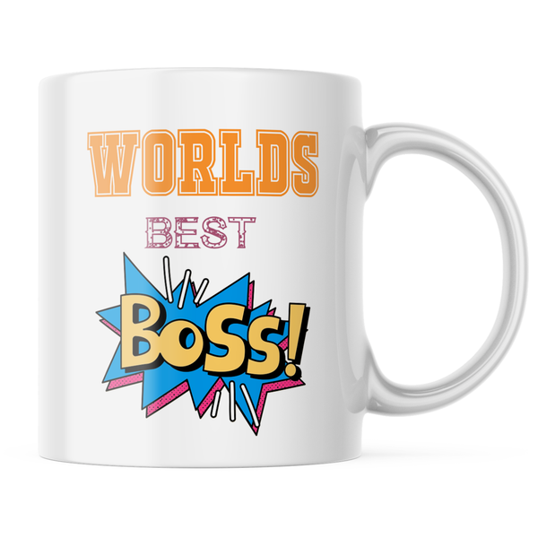 Ceramic Worlds best Boss Mug - White - 11 OZ