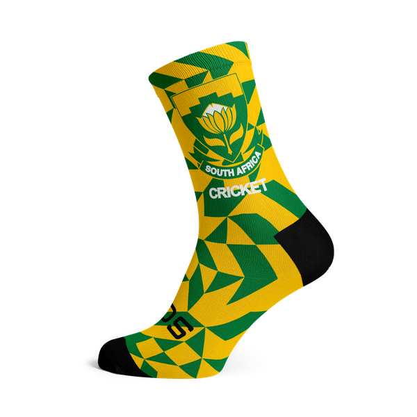 Sox Footwear Proteas Cricket Geometric Crew Socks