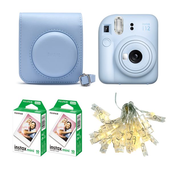 Instax Mini 12 Lights for Instax Bundle (camera / case / 2 films / lights)