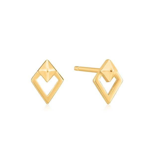 Ania Haie Spike Diamond Stud Earrings - Gold