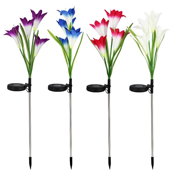 4 Pack Solar Garden Lights Outdoor,LED Multicolor Decorative Lighting