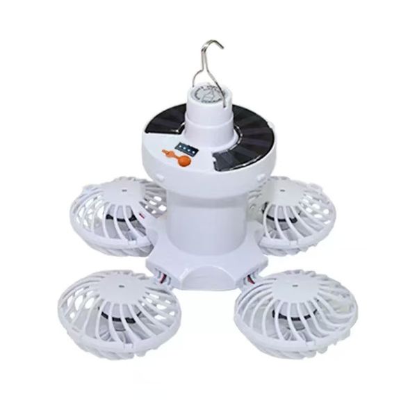Solar Powered Football Fan Light Led Bubble Camping Fan Light