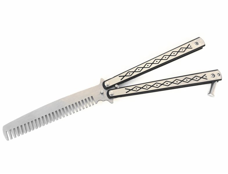 Training butterfly knife Practice Butterfly Knife Balisong Trainer Comb
