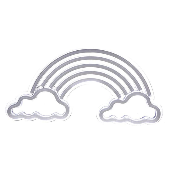 Decorative LED Neon Multi-Colored Rainbow Wall with Clouds