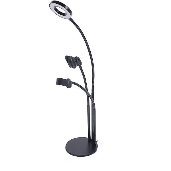 LED Selfie Ring Light with Cellphone and Microphone Holder