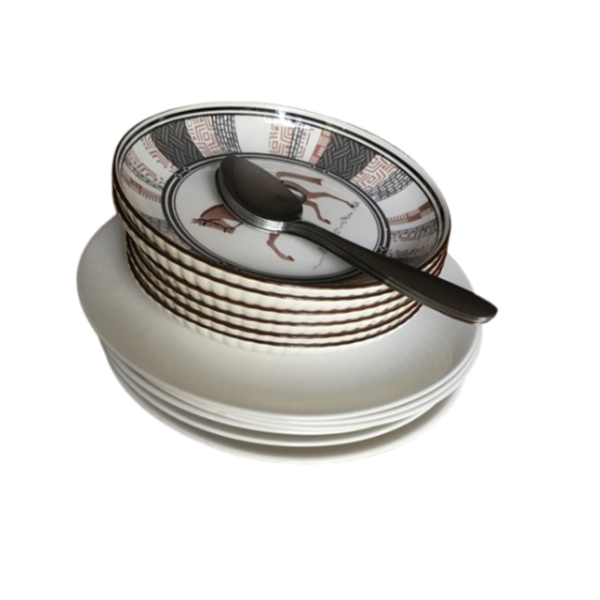 Ceramic Pasta Bowls and Dinner Plates Dinnerware Set - Set of 18