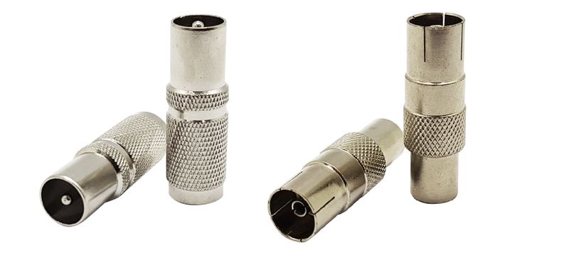 Space TV RF Male &amp; Female Twist-on Co-Axial Connector Multipack - 20 Each