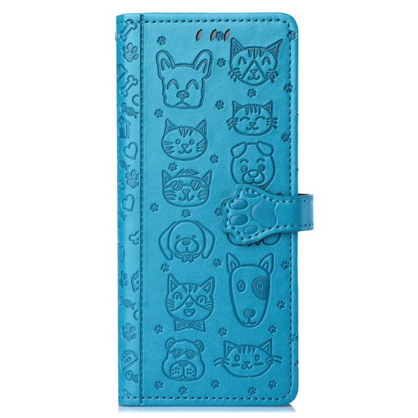 Cat and Dog Leather Flip Case Compatible With Samsung Galaxy Z Fold 3 Cover