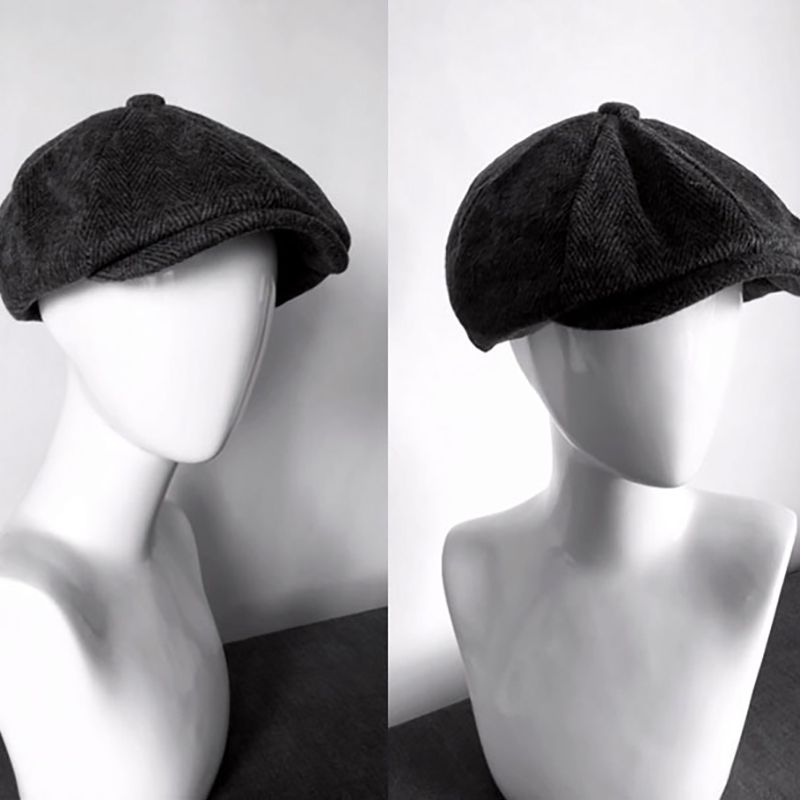 Classic Eight-Panel Design British Newsboy Cap - Brown | Shop