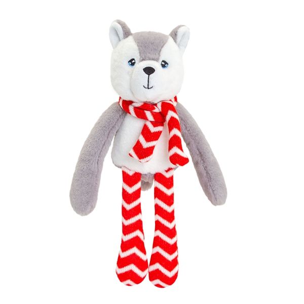 Keeleco Danglie Husky Plush Toy 15cm - Eco-Friendly Christmas Soft Toy