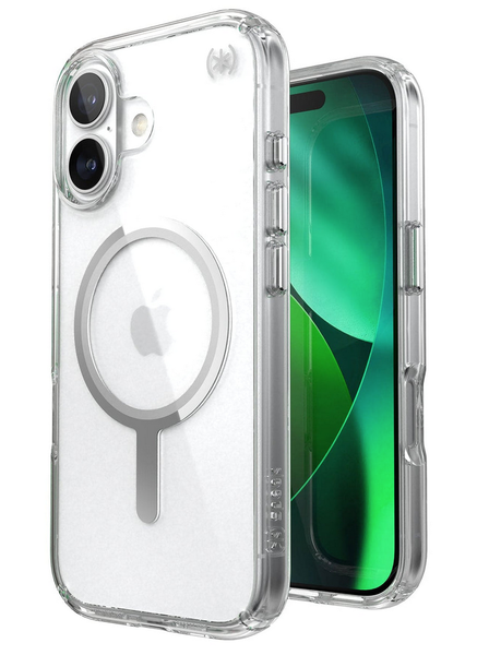 Speck Presidio Perfect-Clear MagSafe Case Compatible With iPhone 17 - Clear