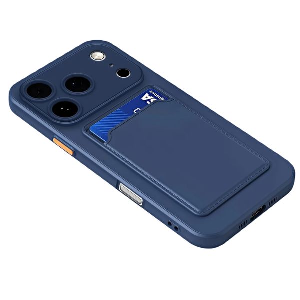 Liquid Silicone Card Slot Cases Compatible with iPhone 16/17 Pro Max