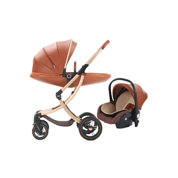 Belecoo Mila Egg Style 3 in 1 Travel System - Brown