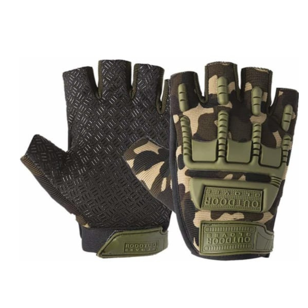 Tactical Half-Finger Gloves - For Hiking, Cycling, Shooting, Gym and Combat