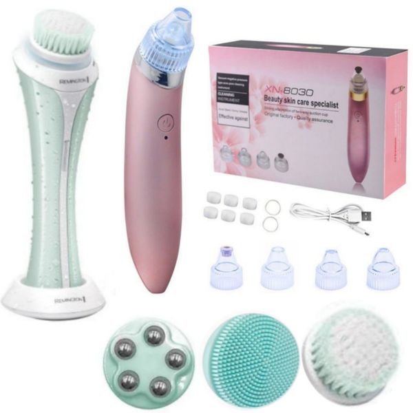 Lilhe Silicon Face Brush &amp; Blackhead Removal Vaccum Beauty Spa Combo