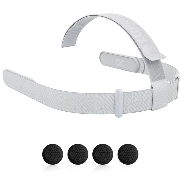 Compatible with Meta Quest 2 Headstrap 4 Pcs Controller Thumb Grip Caps