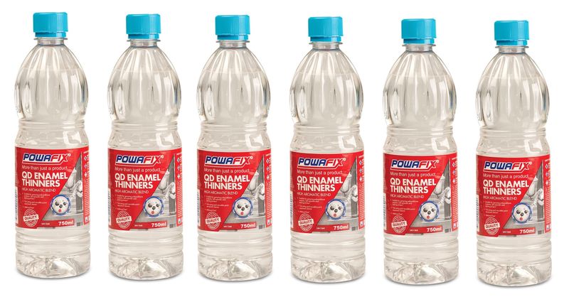 PowaFix QD Enamel Thinners 750ml - 6 Pack