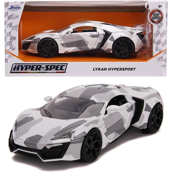 Jada-1-24 Scale Lykan Hypersport White Camouflage Hyper Spec-White