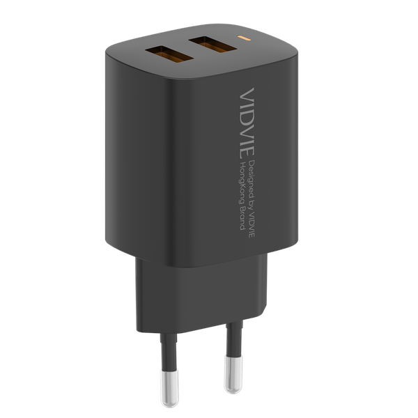 Vidvie PLE250 18W Fast USB Charger with USB to Type-C Cable - Black